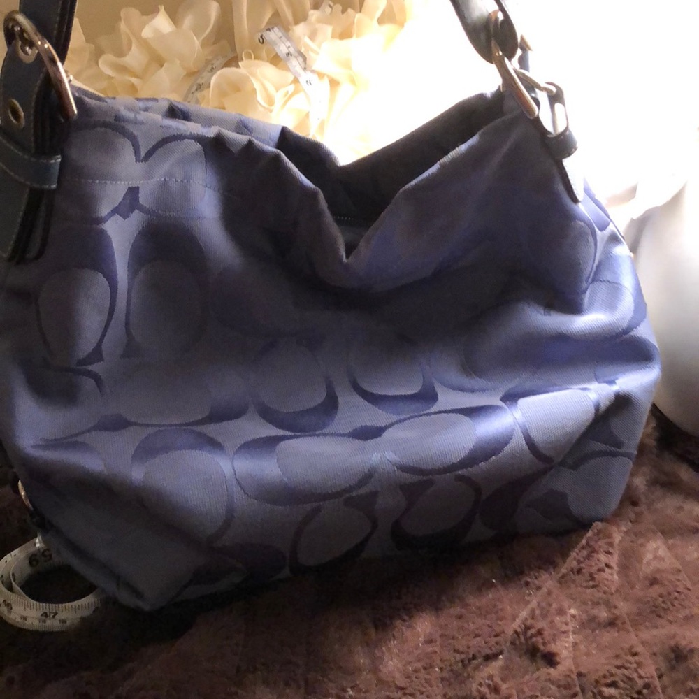 Blue signature c coach purse